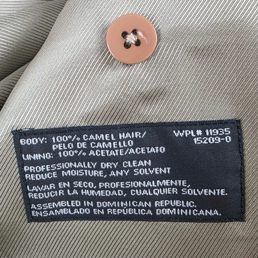 Stafford 100% Camel Hair Blazer Mens Est 42R Tan 2 Button Sport Coat